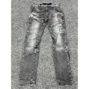 G Star Raw Men's 34x36 Fit 34x34 Airblaze 3D Skinny Jeans Denim Cargo Biker Moto